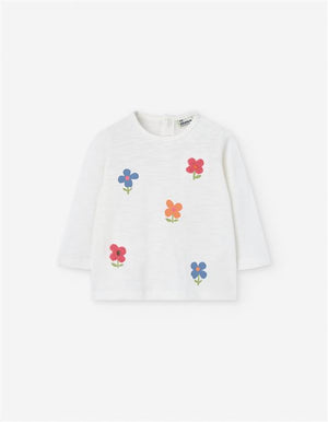 Camisola de Algodão Bebé Menina | Estampado Floral Colorido – Manga Comprida