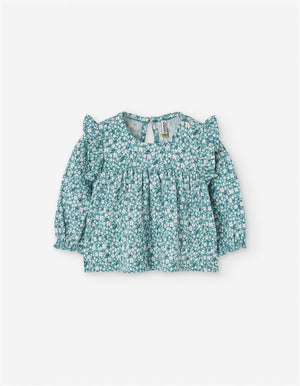 Blusinha floral em algodão 🌸