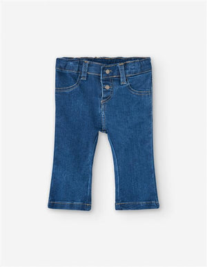 Calças de Ganga à Boca de Sino para Bebé