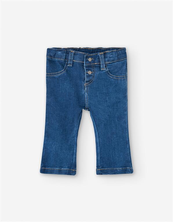 Calças de Ganga à Boca de Sino para Bebé