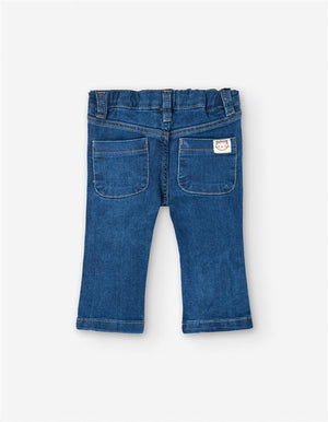 Calças de Ganga à Boca de Sino para Bebé