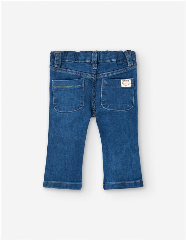 Calças de Ganga à Boca de Sino para Bebé