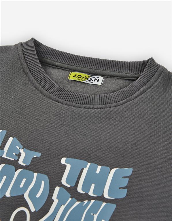 ✌️ Sweat-shirt “Good Times” – Cinzento Sweat