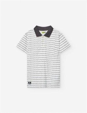 Polo “Cool Waves” – Risquinhas marinho e Gola azul marinho