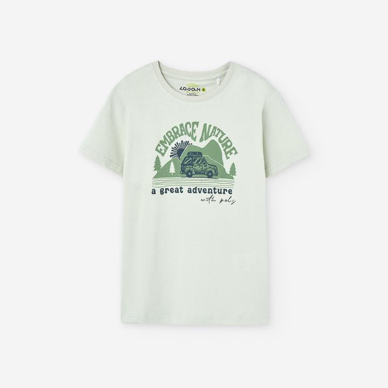 T-shirt “Embrace Nature” – Verde Aventura-Shirt de Manga Curta Adventure