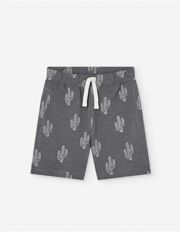 Calções “Cactus Cool” – Cinzento Estampado