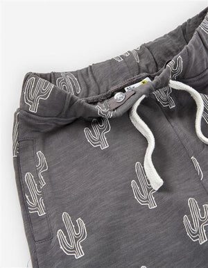 Calções “Cactus Cool” – Cinzento Estampado