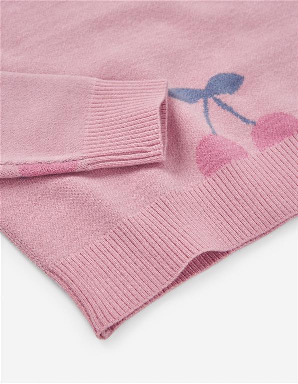 🍒 Camisola rosa com cerejas – menina (2 aos 7 anos)