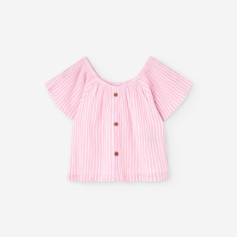 Blusinha às riscas brilhantes