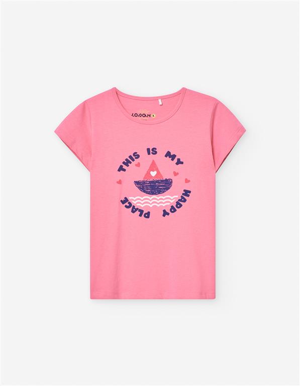 T-shirt de menina Barquinho This is my happy place