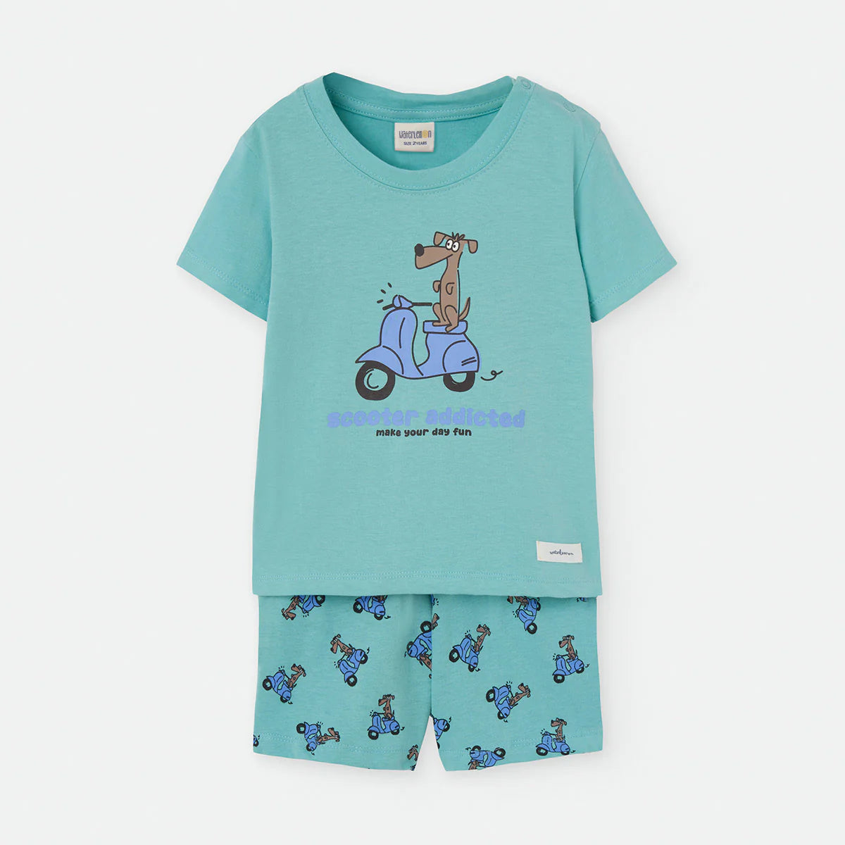 Pijama Menino Lambreta 100% Algodão | 4-5 Anos