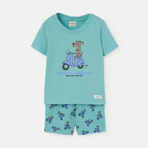 Pijama Menino Lambreta 100% Algodão | 4-5 Anos